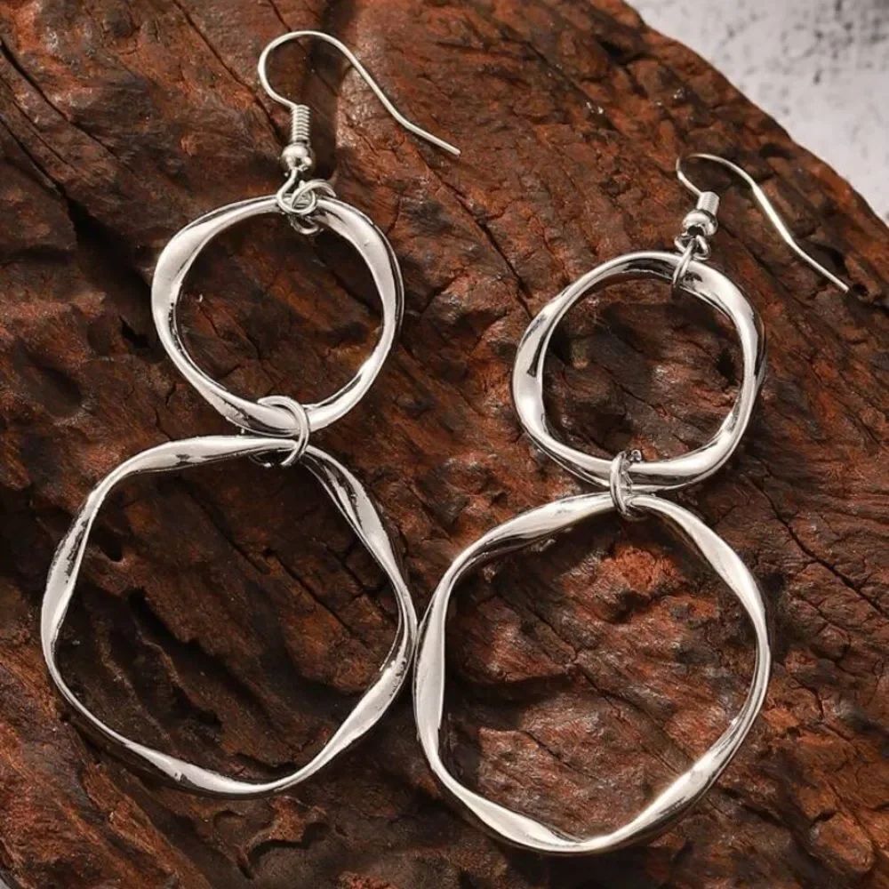 3for$20 1pair Minimalist Infinity Twist Dangle Earrings, Creative Circular